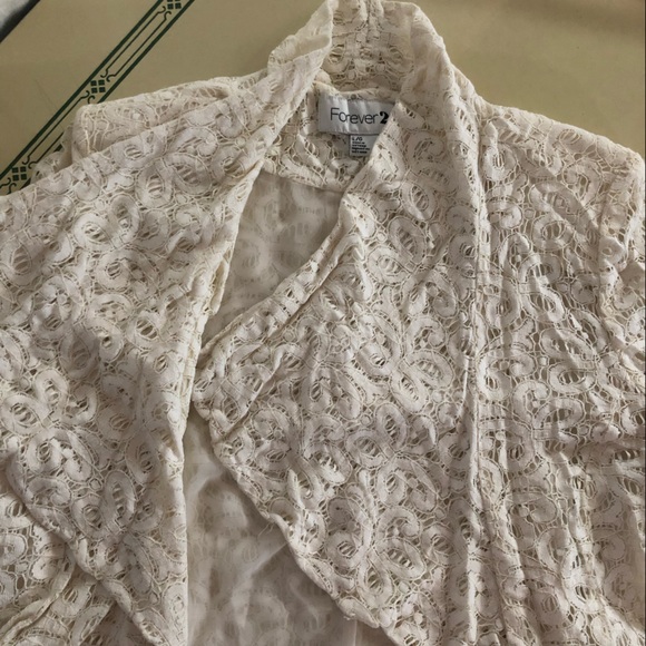 Lace blazer with draped collar - Picture 7 of 7